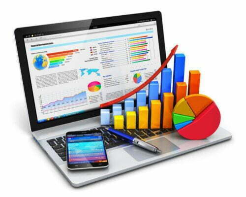 Business, finance and accounting software concept