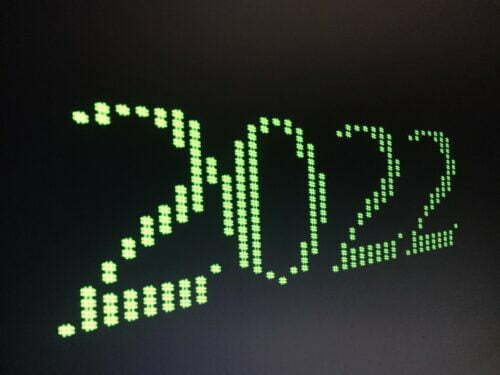 LED Sign with the year 2022